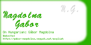 magdolna gabor business card