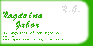 magdolna gabor business card